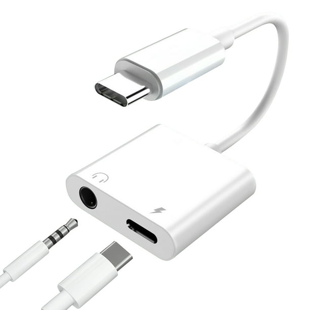 iPad Pro 2-in1 USB Type C to 3.5mm Headphone Jack Splitter Aux Adapter and Fast Charging Port Compatible with Samsung Huawei LG MacBook Moto J&D USB C to 3.5mm Audio and Charge Adapter Google 